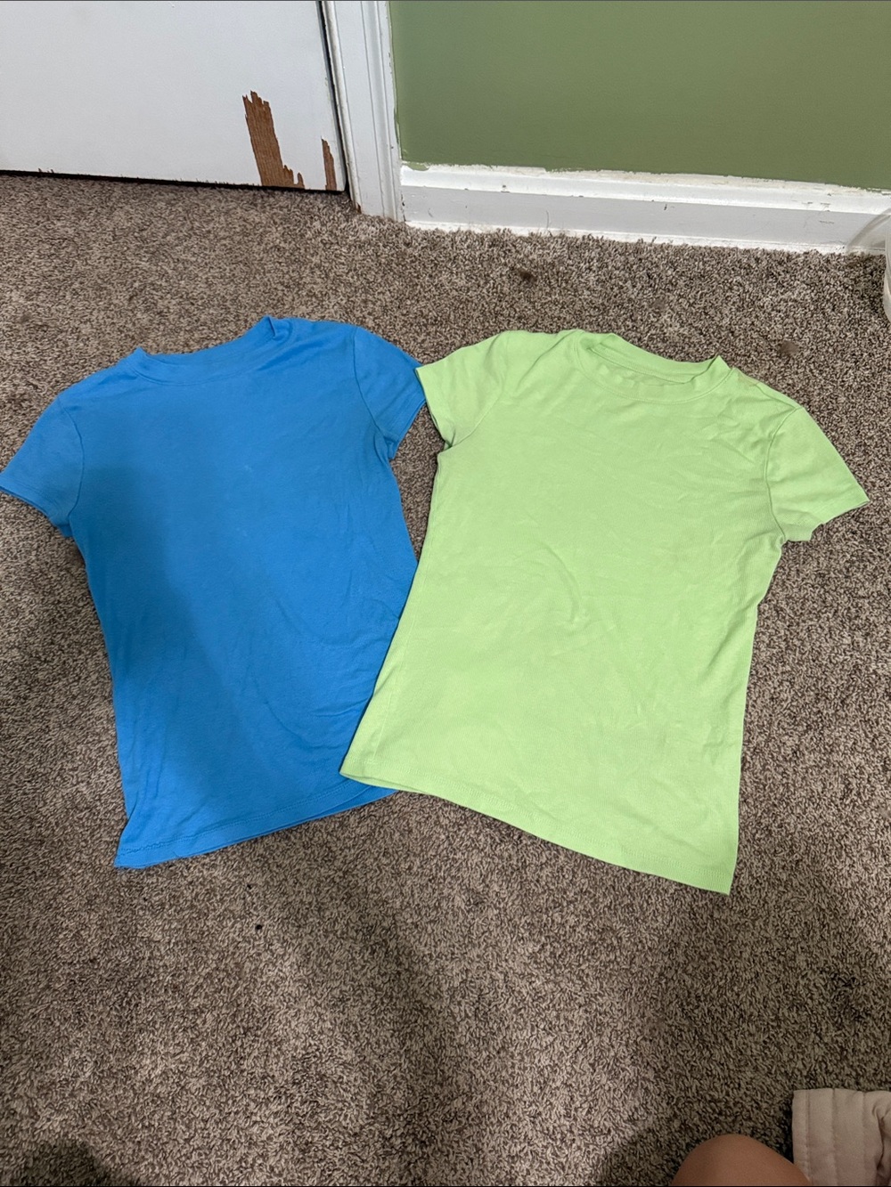 a new day Short Sleeve Tees in Bright Blue & Light Green